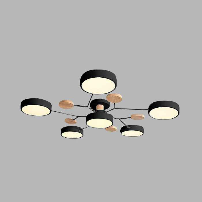 LED Plafondlamp Halo Cirkel IJzer Acryl Dimbaar 4 5 6 7 Lichtpunten Modern Design Woon Slaapkamer Verstelbaar | Sulvida