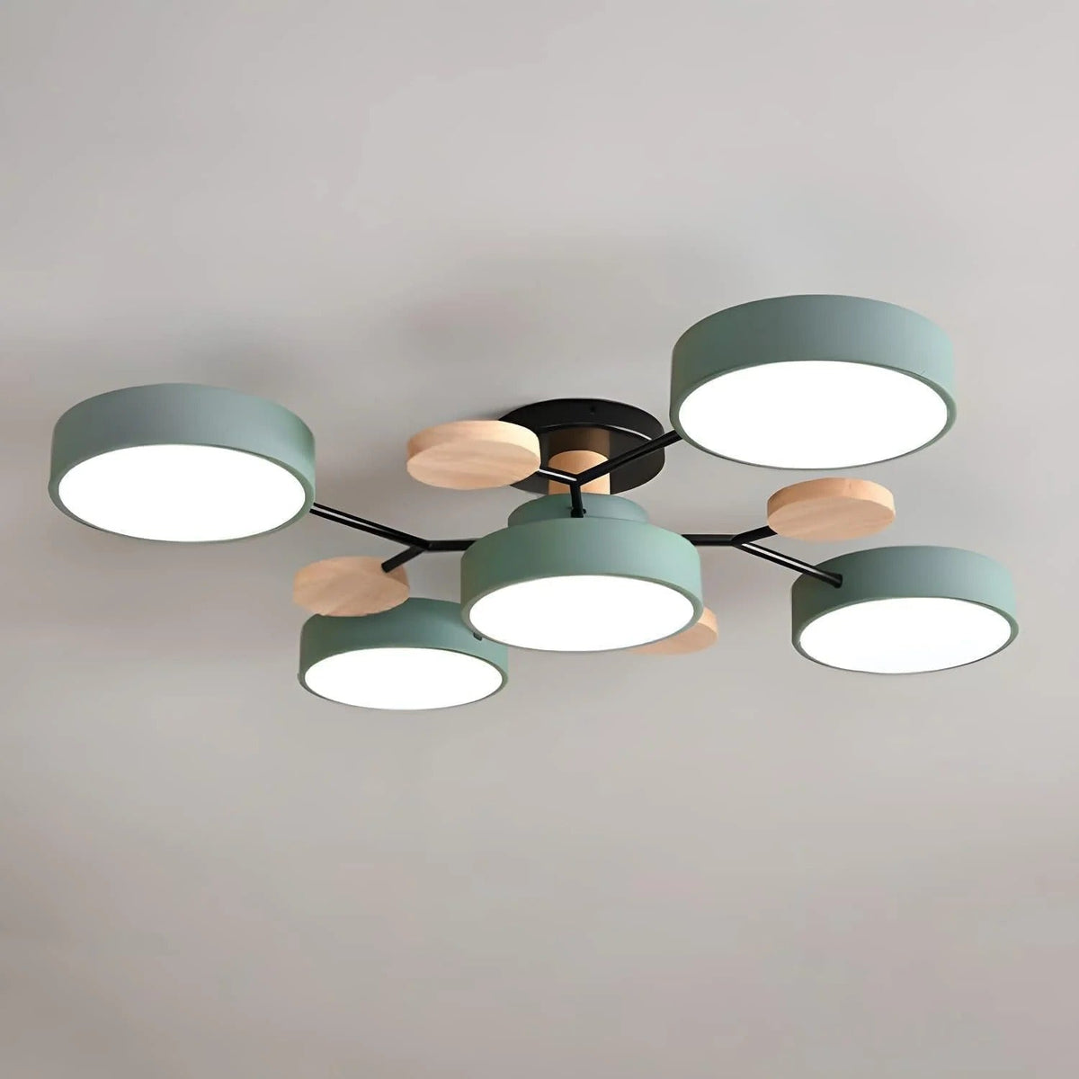 LED Plafondlamp Halo Cirkel IJzer Acryl Dimbaar 4 5 6 7 Lichtpunten Modern Design Woon Slaapkamer Verstelbaar | Sulvida