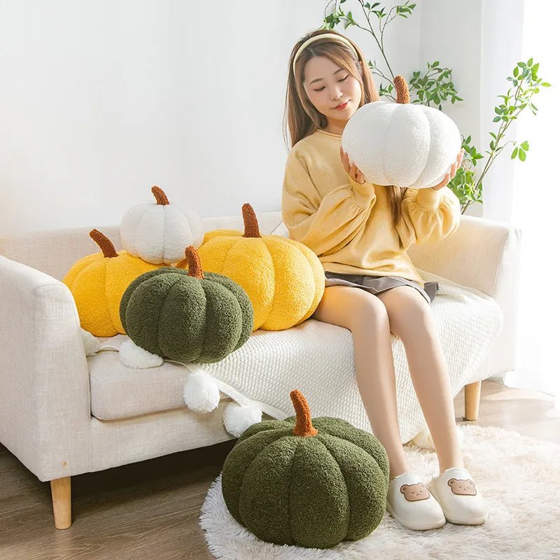 Zachte Pompoen Knuffel 20cm Pluche Kussen Herfstkleuren Kinderkamer Decoratie Herfstthema Zierkussen Speelgoed | Sulvida