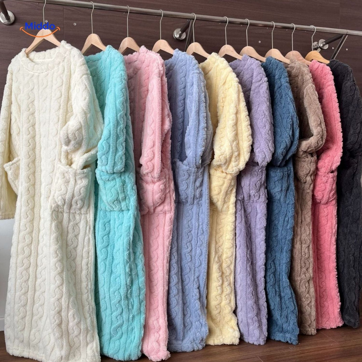 Lange Fleece Loungedeken met Zakken en Mouwen – Draagbare Deken voor Warmte Comfort Winter Relaxen Thuis | Sulvida