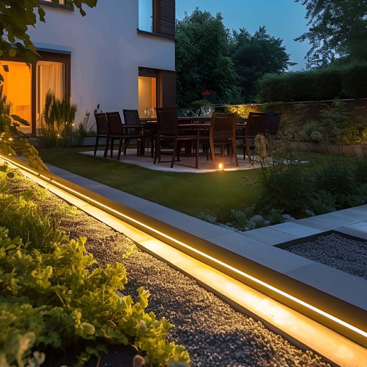 Flexibele Zonne LED Strook 5 meter Waterdicht Buitenverlichting Warm Wit 3000K Tuinpad Terras Sfeerverlichting | Sulvida
