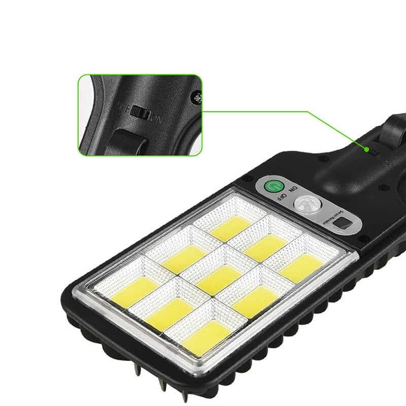 Zonne-energielamp voor buiten met bewegingssensor en afstandsbediening waterdicht IP67 tuinverlichting | Sulvida