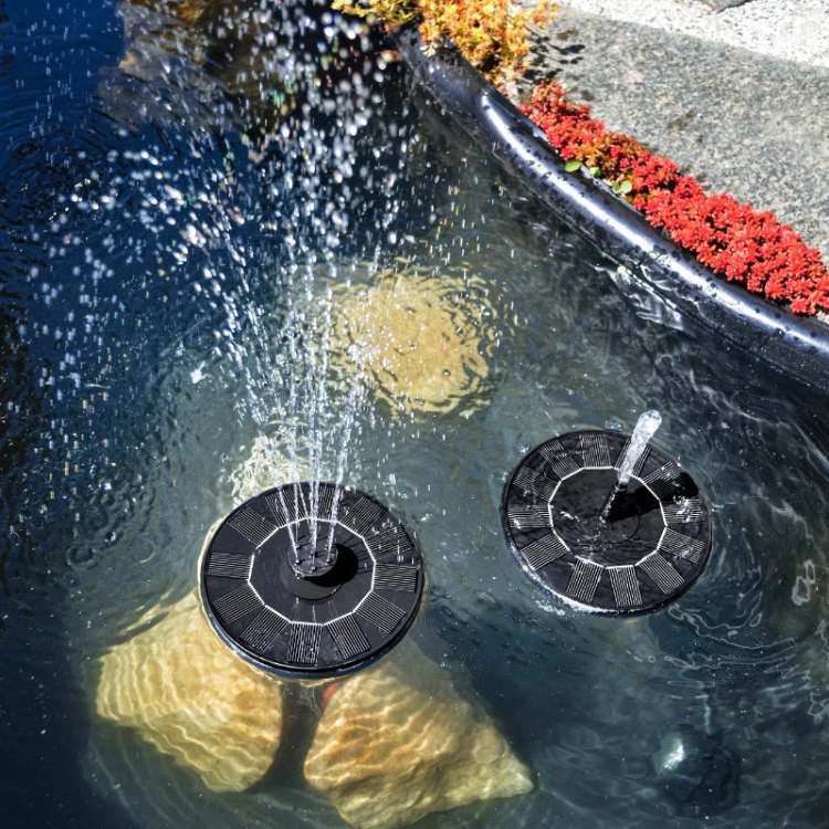 Zwevende zonne-fontein met drijfsysteem voor vijver tuin vogelbad dierenleven outdoor waterspel decoratie | Sulvida