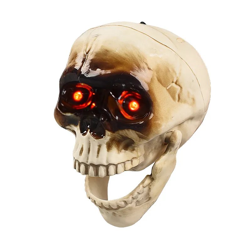 Halloween Doodskop Decoratie met Bewegingssensor LED-verlichting Geluid Griezel Schedel Feestdecoratie | Sulvida
