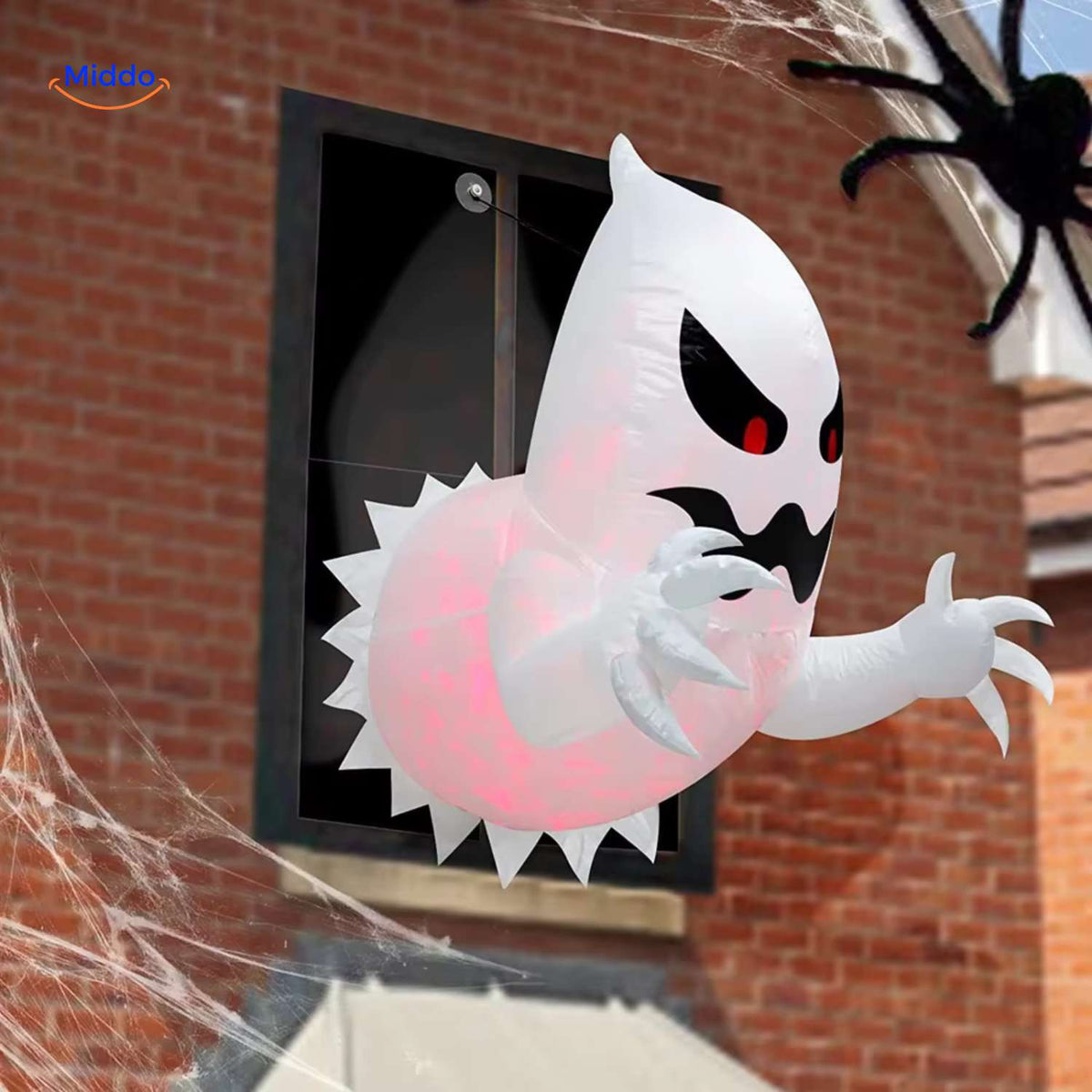 Opblaasbare Geest XL Halloween Decoratie Lichtgevend LED Buiten Binnen Zelfopblazend Spookfiguur Tuindecoratie | Sulvida