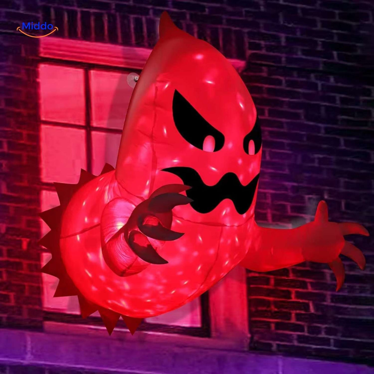 Opblaasbare Geest XL Halloween Decoratie Lichtgevend LED Buiten Binnen Zelfopblazend Spookfiguur Tuindecoratie | Sulvida