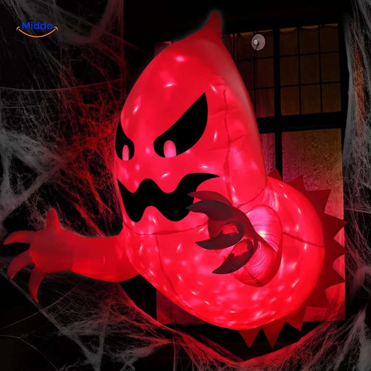 Opblaasbare Geest XL Halloween Decoratie Lichtgevend LED Buiten Binnen Zelfopblazend Spookfiguur Tuindecoratie | Sulvida