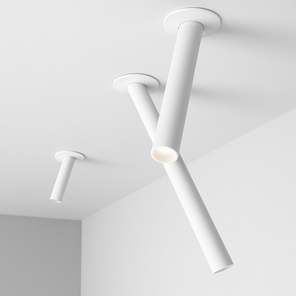Verstelbare LED-Plafondspot Zwart Wit Modern Design Richtbaar Aluminium 10-20-30cm Dimbaar Woonkamer | Sulvida