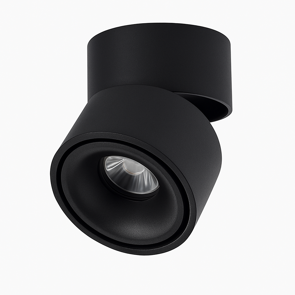 Designspot LED Rond Draaibaar Aluminium Zwart Ivoor Plafond Wit Modern Opbouw Dimbaar 7W-15W Verlichting | Sulvida