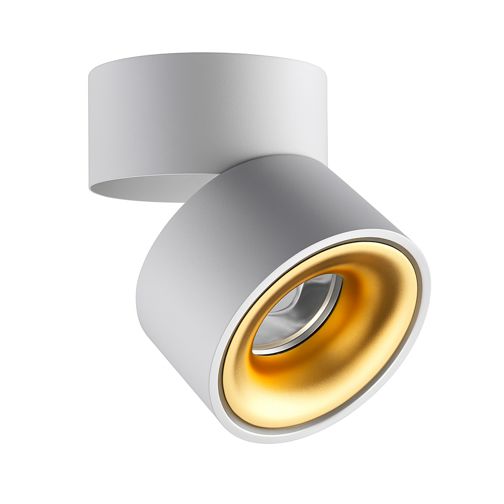 Designspot LED Rond Draaibaar Aluminium Zwart Ivoor Plafond Wit Modern Opbouw Dimbaar 7W-15W Verlichting | Sulvida