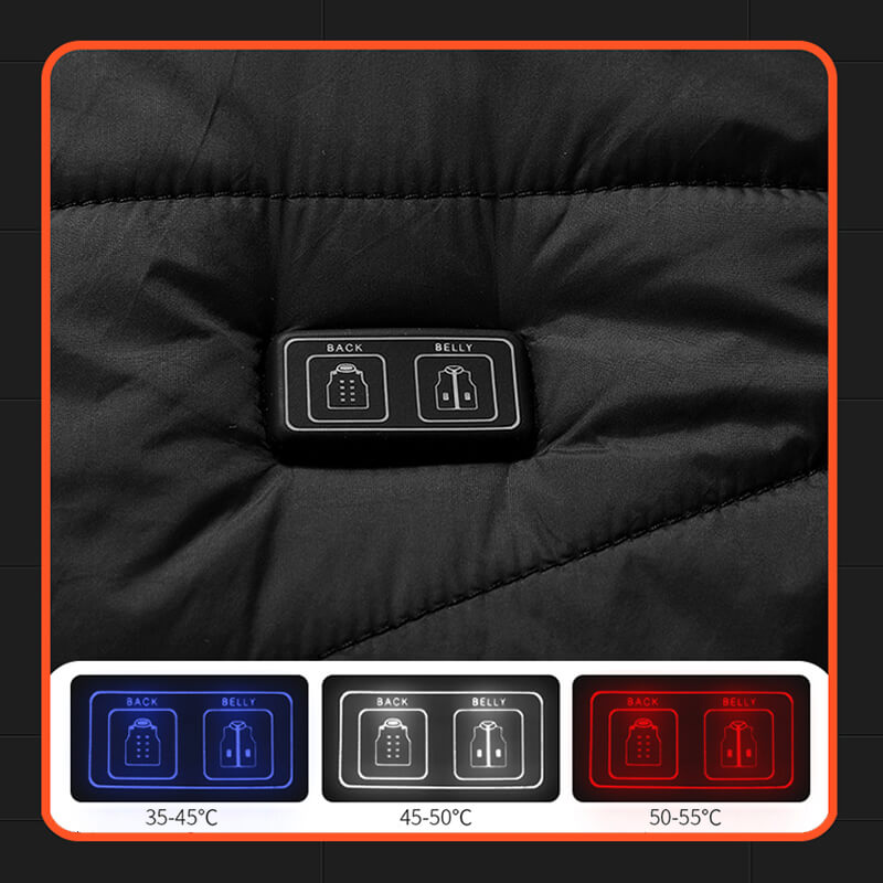 Gilet d’hiver chauffant avec zones chauffantes USB et température réglable pour un confort optimal du haut du corps | Sulvida
