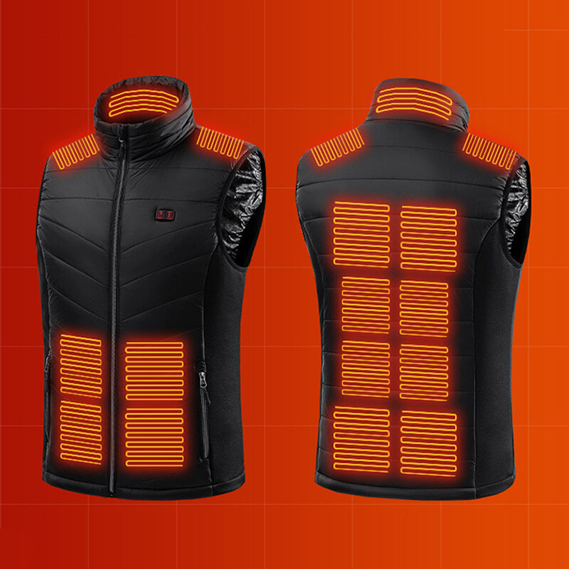 Gilet d’hiver chauffant avec zones chauffantes USB et température réglable pour un confort optimal du haut du corps | Sulvida