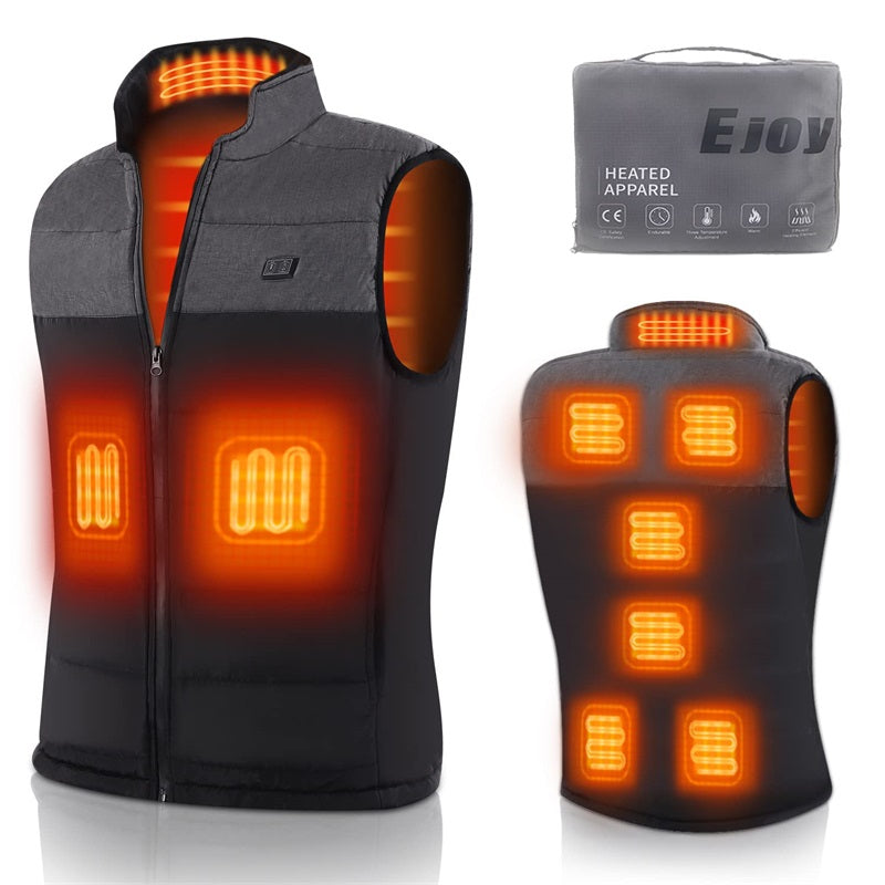 Gilet d’hiver chauffant avec zones chauffantes USB et température réglable pour un confort optimal du haut du corps | Sulvida