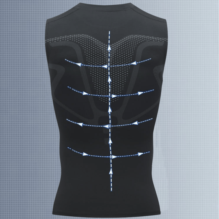 Compressie Vest Mouwloos – Lichaamsvormend Ionic Hemd voor Mannen | Sulvida