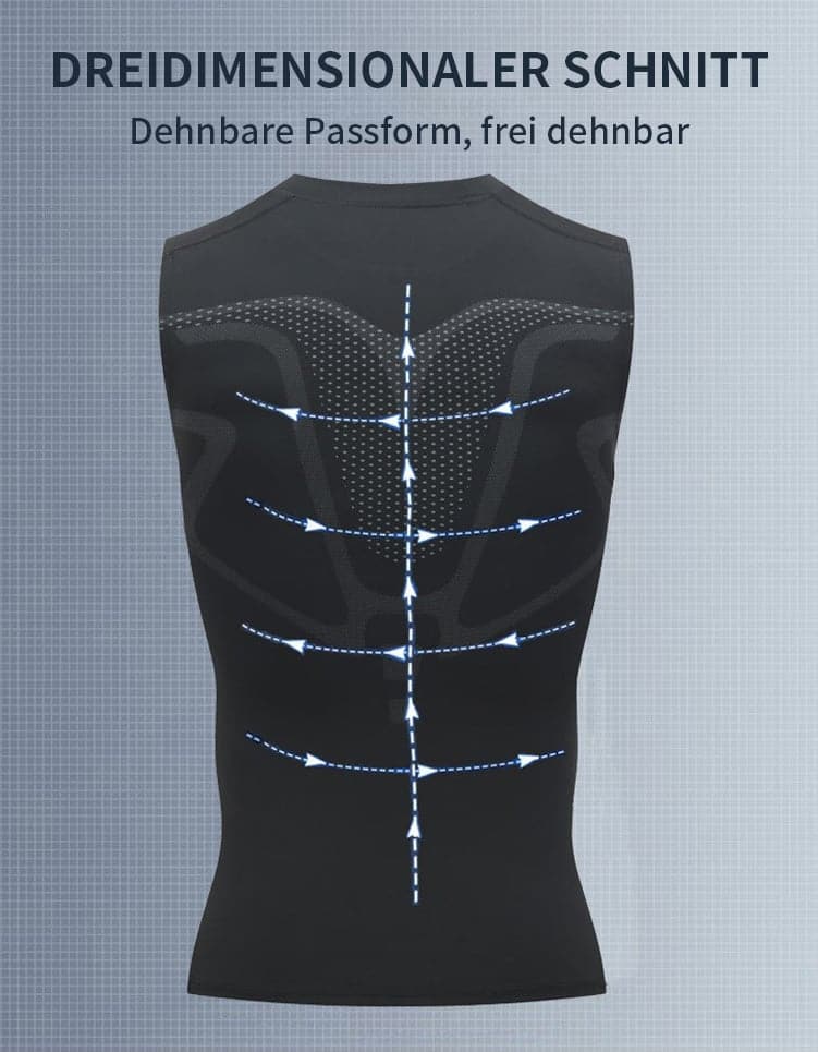 Compressie Vest Mouwloos – Lichaamsvormend Ionic Hemd voor Mannen | Sulvida