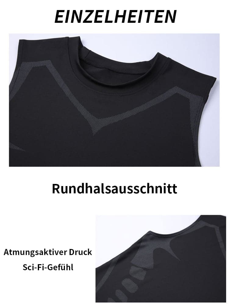 Compressie Vest Mouwloos – Lichaamsvormend Ionic Hemd voor Mannen | Sulvida