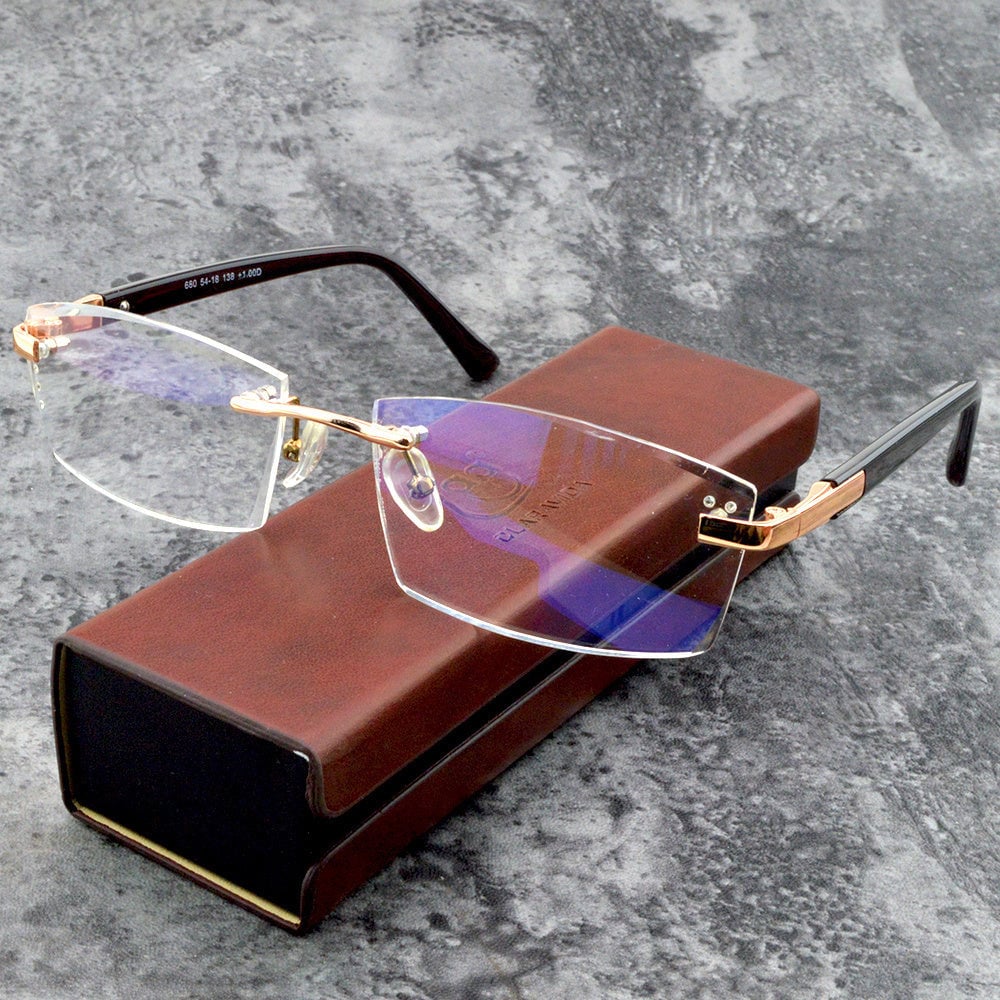 Multifocale Leesbril Titanium met Blauwlichtfilter Progressieve Glazen voor Lezen Afstand en Beeldschermwerk | Sulvida