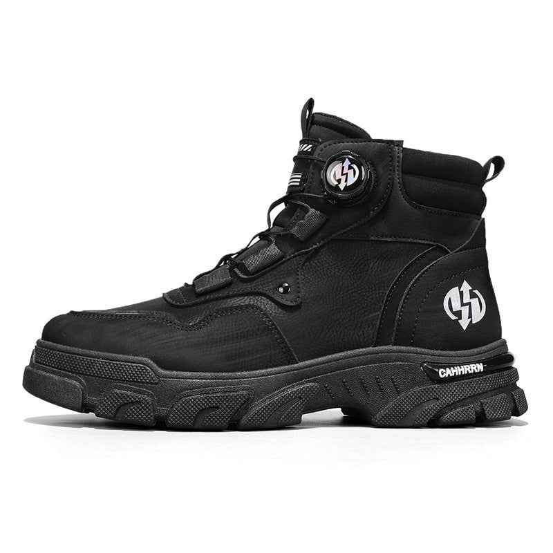 Chaussures de sécurité avec fermeture rotative rapide, confortables, respirantes et déperlantes, noir, vert et jaune - Sulvida