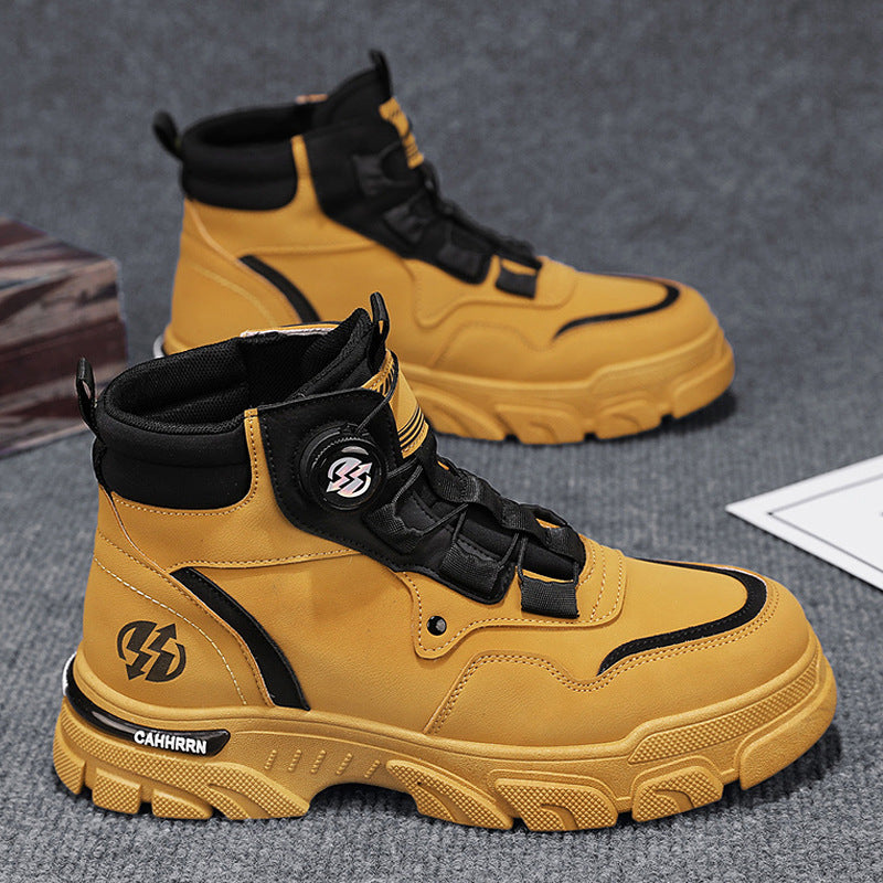 Chaussures de sécurité avec fermeture rotative rapide, confortables, respirantes et déperlantes, noir, vert et jaune - Sulvida