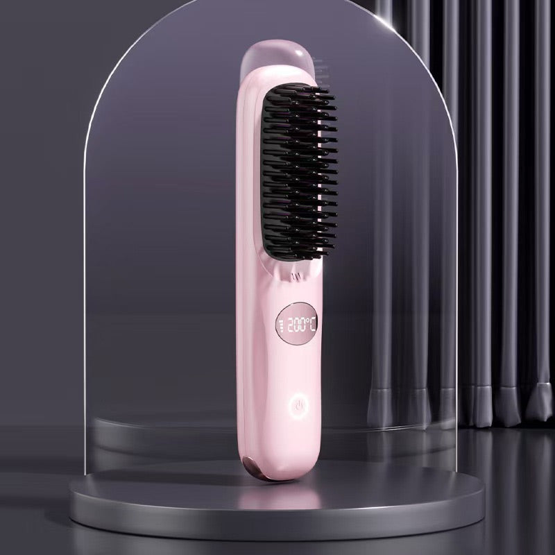 Brosse chauffante coiffante pour cheveux courts et frange, appareil 2-en-1 pour sécher et coiffer, brosse soufflante bouclante | Sulvida