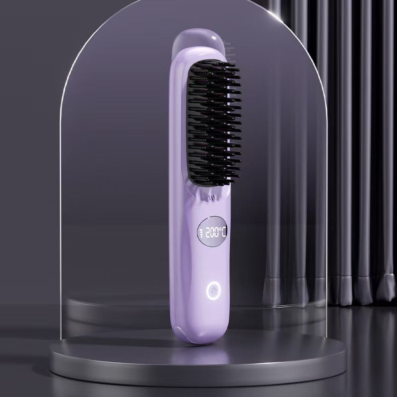 Brosse chauffante coiffante pour cheveux courts et frange, appareil 2-en-1 pour sécher et coiffer, brosse soufflante bouclante | Sulvida