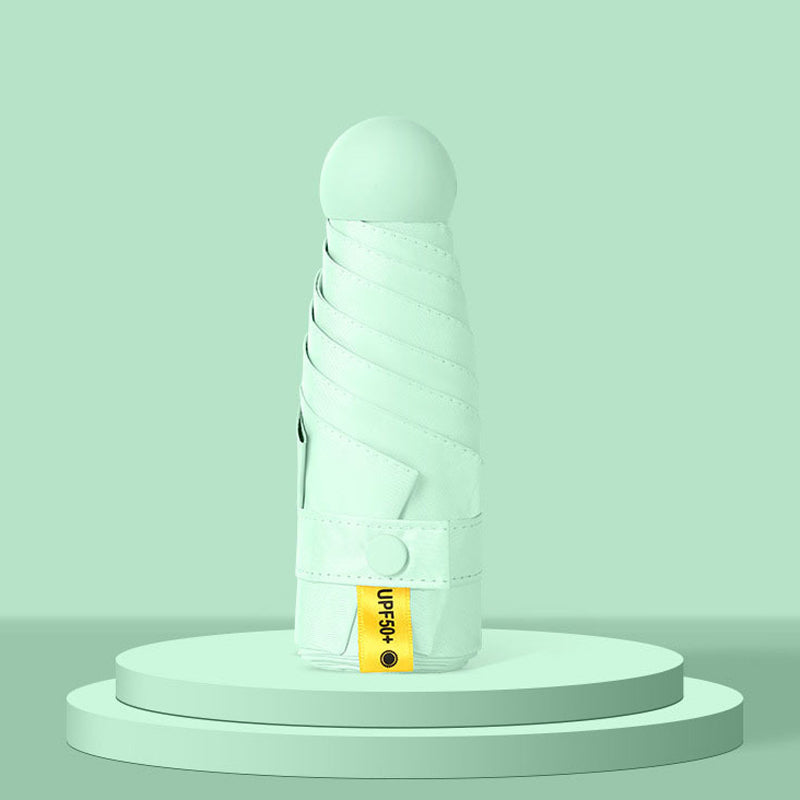 Zakparaplu Compact Capsule met UV-Bescherming UPF50+ Windbestendig Opvouwbaar Regenparaplu voor Onderweg | Sulvida