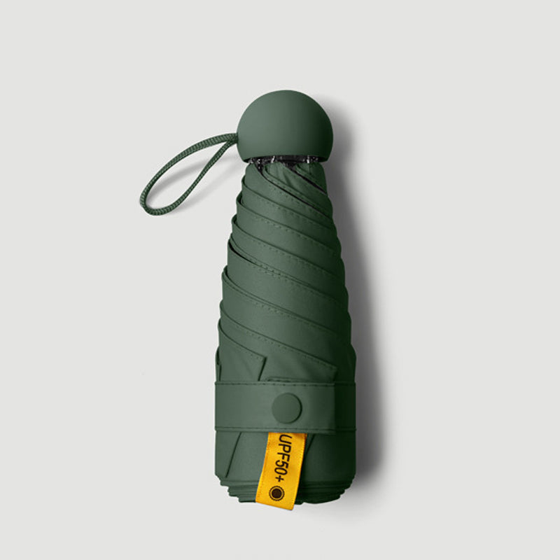 Zakparaplu Compact Capsule met UV-Bescherming UPF50+ Windbestendig Opvouwbaar Regenparaplu voor Onderweg | Sulvida