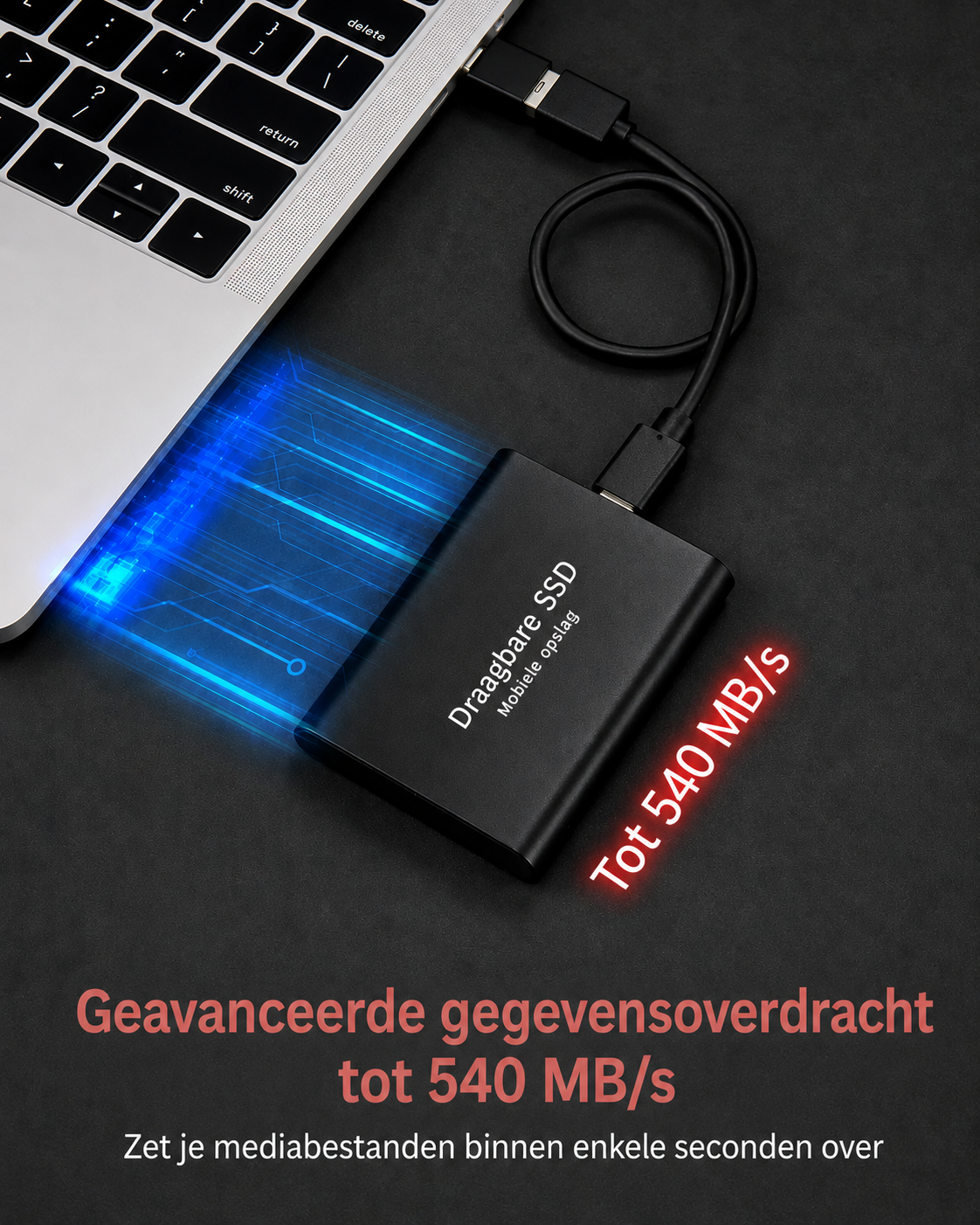 Externe Solid State Drive 128 TB Draagbare USB-C Snelle Gegevensopslag Compacte Aluminium SSD voor PC Laptop | Sulvida