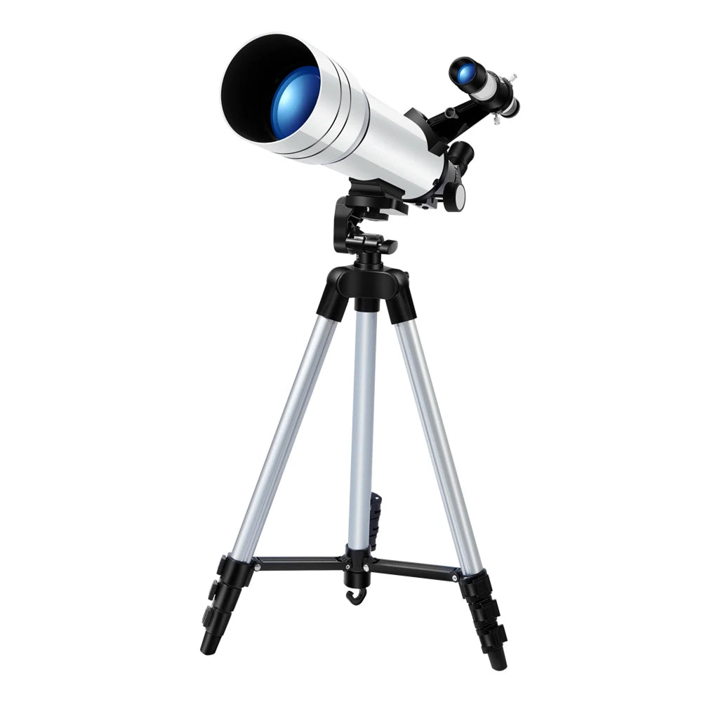 Télescope pour enfants, ouverture de 70mm, focale de 400mm, lentille de Barlow 5× et trépied réglable, télescope d’observation des étoiles | Sulvida