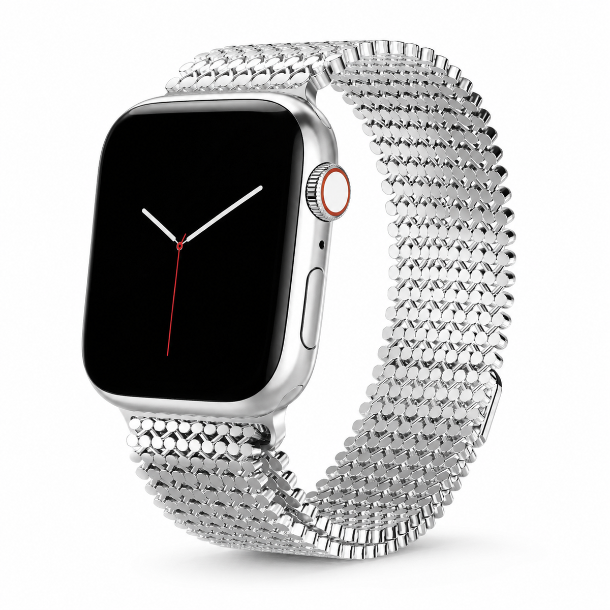 Bracelet à maillons en métal magnétique pour Apple Watch – Ajustement sans cran Series 12 46mm Ultra 4 49mm montre connectée | Sulvida