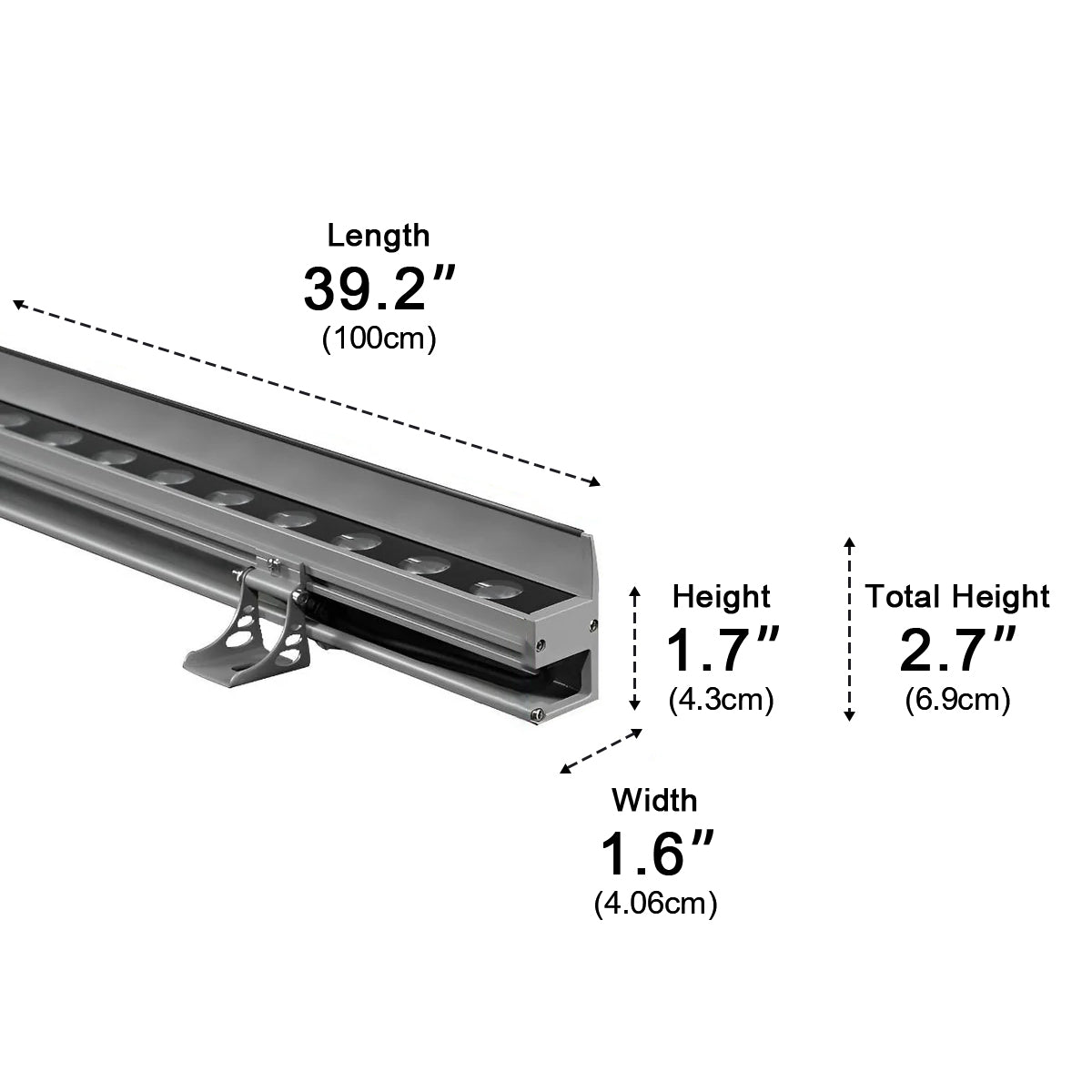 LED Gevellichtstrip 24V Waterdicht IP65 Aluminium Buitenverlichting Tuinlamp Architectuur Wandverlichting | Sulvida
