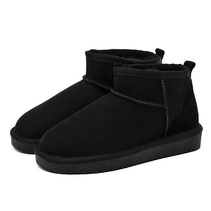 Leren Enkellaarzen met Warme Voering voor Dames Bruin Zwart Khaki Winter Waterbestendig Antislip Comfortabel | Sulvida