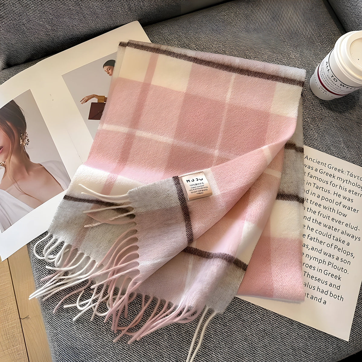 Geruit Kasjmier Dames Wintersjaal met Klassiek Brits Patroon Victoria Warme Halsdoek Herfst Winter Accessoire | Sulvida