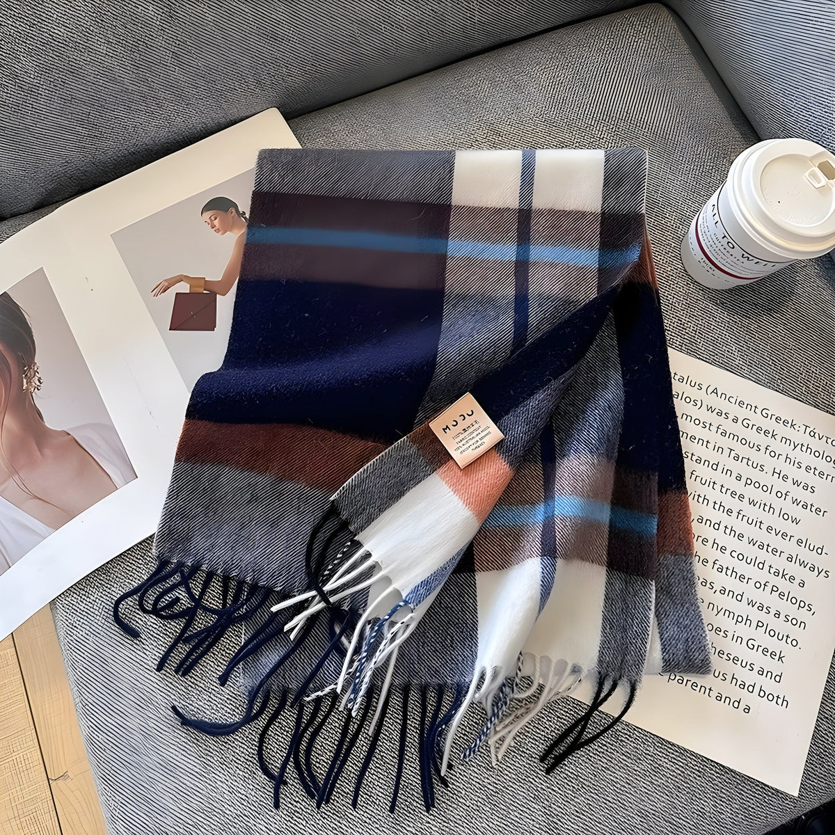 Geruit Kasjmier Dames Wintersjaal met Klassiek Brits Patroon Victoria Warme Halsdoek Herfst Winter Accessoire | Sulvida