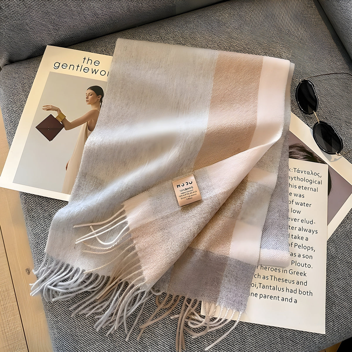 Geruit Kasjmier Dames Wintersjaal met Klassiek Brits Patroon Victoria Warme Halsdoek Herfst Winter Accessoire | Sulvida