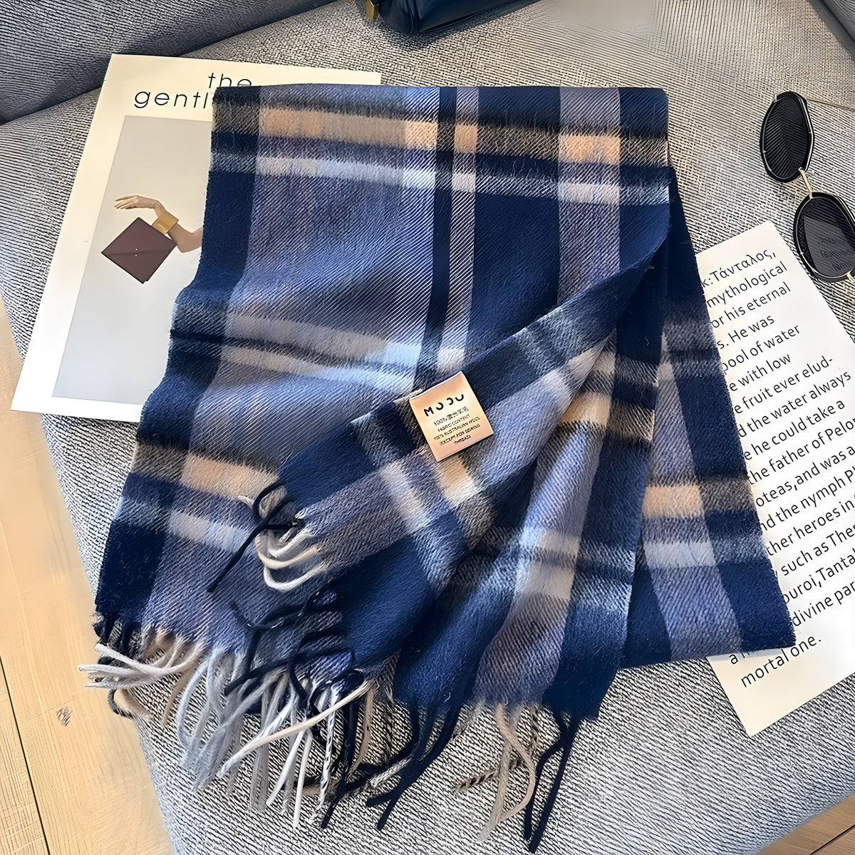 Geruit Kasjmier Dames Wintersjaal met Klassiek Brits Patroon Victoria Warme Halsdoek Herfst Winter Accessoire | Sulvida