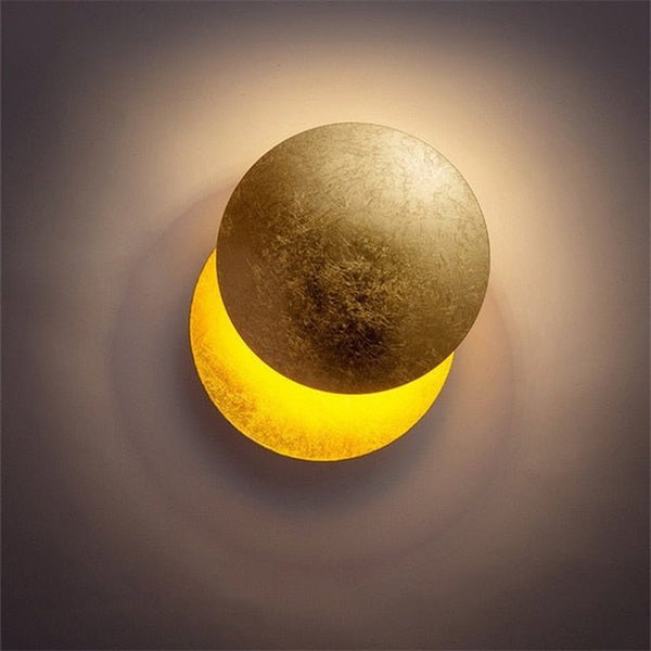 Wandlamp halve maan LED warm wit goud zwart minimalistisch design sfeerverlichting woonkamer slaapkamer modern | Sulvida