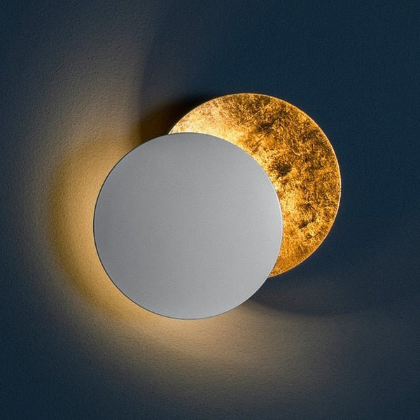 Wandlamp halve maan LED warm wit goud zwart minimalistisch design sfeerverlichting woonkamer slaapkamer modern | Sulvida