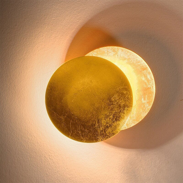 Wandlamp halve maan LED warm wit goud zwart minimalistisch design sfeerverlichting woonkamer slaapkamer modern | Sulvida