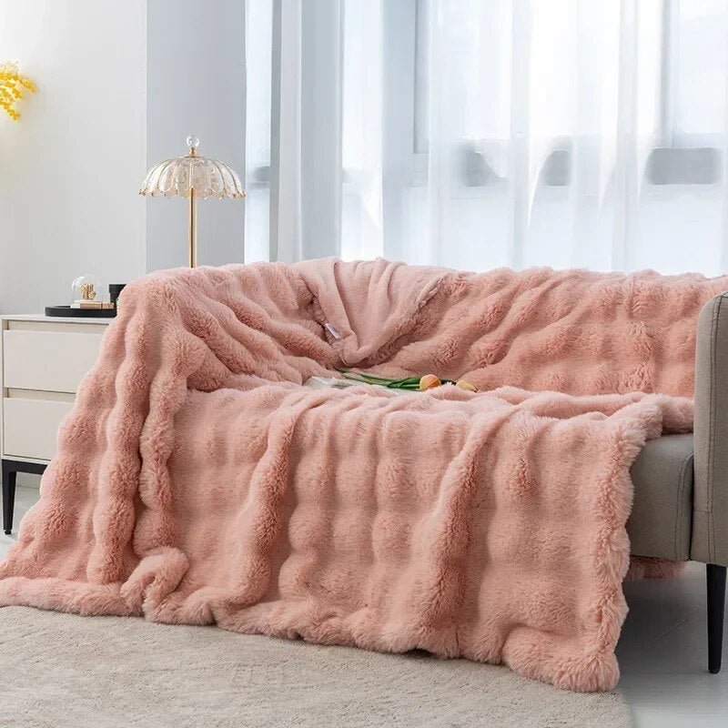 Luxe Pluchen Fleece Deken Superzacht Antraciet Grijs 100x160cm Winter Warme Plaid Bed Bank Slaapkamer | Sulvida