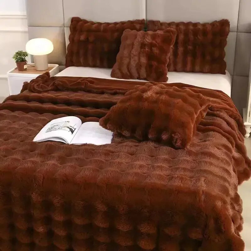 Luxe Pluchen Fleece Deken Superzacht Antraciet Grijs 100x160cm Winter Warme Plaid Bed Bank Slaapkamer | Sulvida