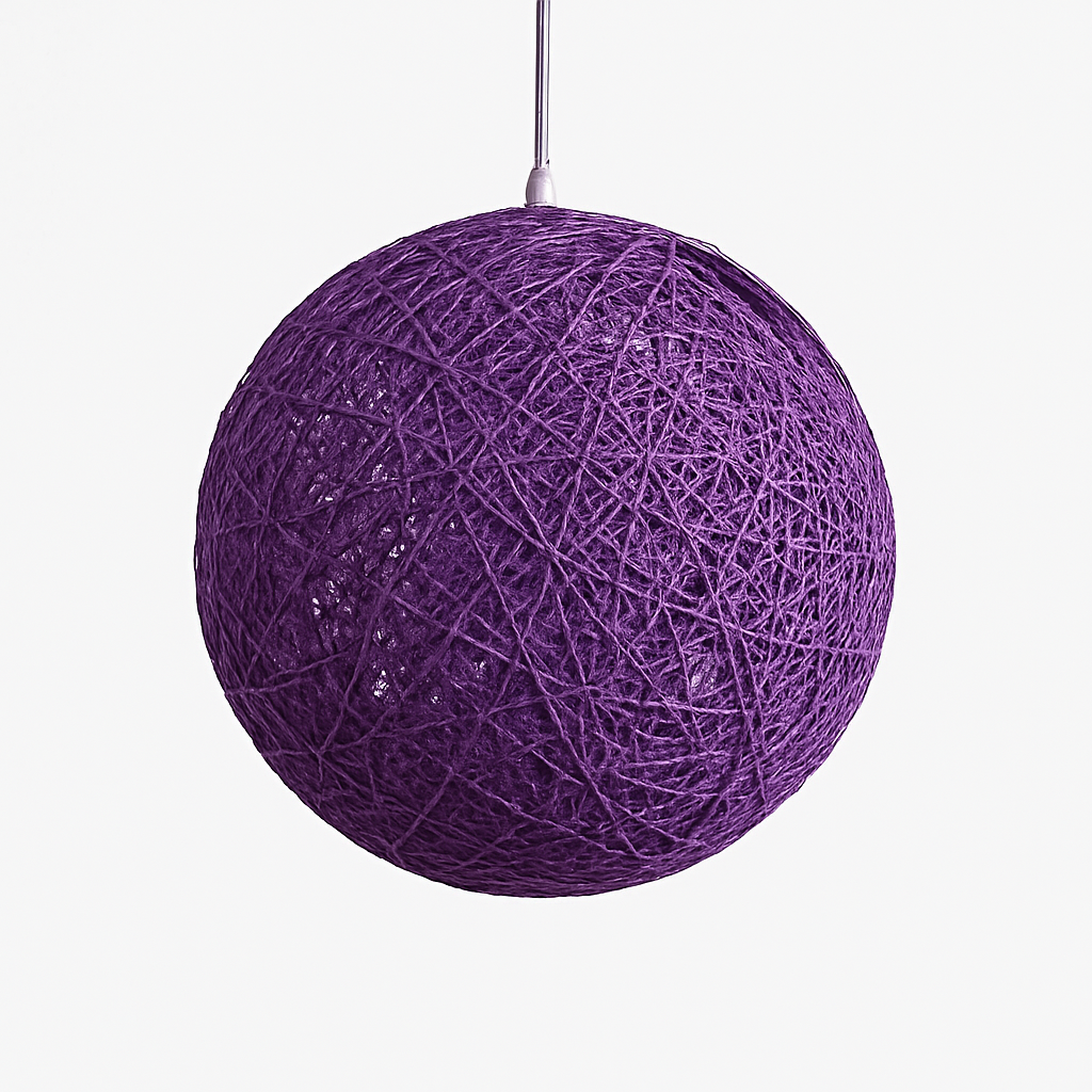 Rieten Hanglamp Bol Papier Gevlochten Design Diverse Kleuren Verstelbaar 100cm Snoer Sfeerverlichting | Sulvida