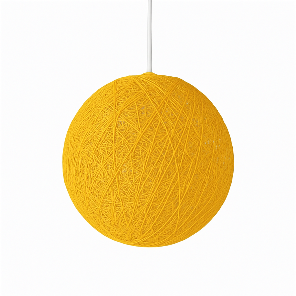 Rieten Hanglamp Bol Papier Gevlochten Design Diverse Kleuren Verstelbaar 100cm Snoer Sfeerverlichting | Sulvida