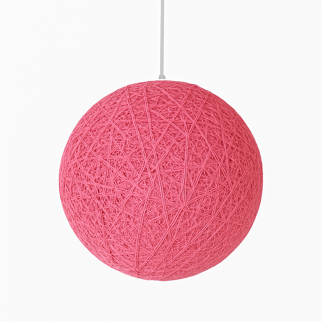 Rieten Hanglamp Bol Papier Gevlochten Design Diverse Kleuren Verstelbaar 100cm Snoer Sfeerverlichting | Sulvida