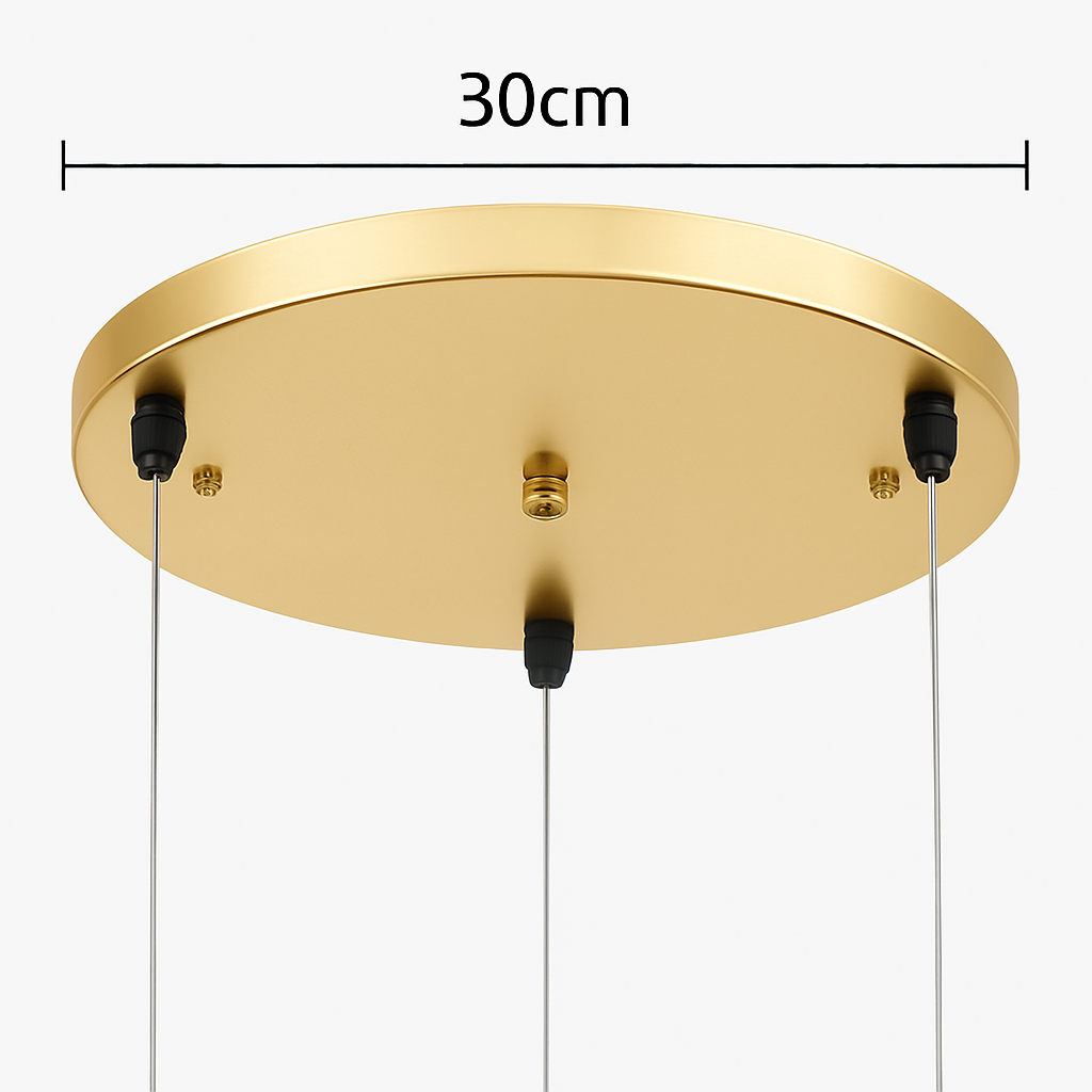 Glazen hanglamp bol modern Scandinavisch goud dimbaar LED verlichting eetkamer slaapkamer decoratief | Sulvida