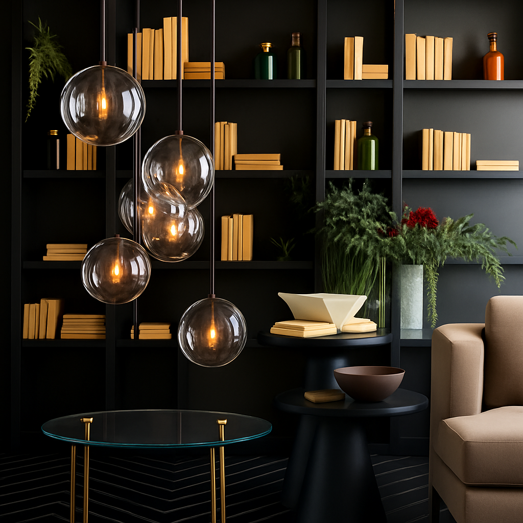 Glazen hanglamp bol modern Scandinavisch goud dimbaar LED verlichting eetkamer slaapkamer decoratief | Sulvida