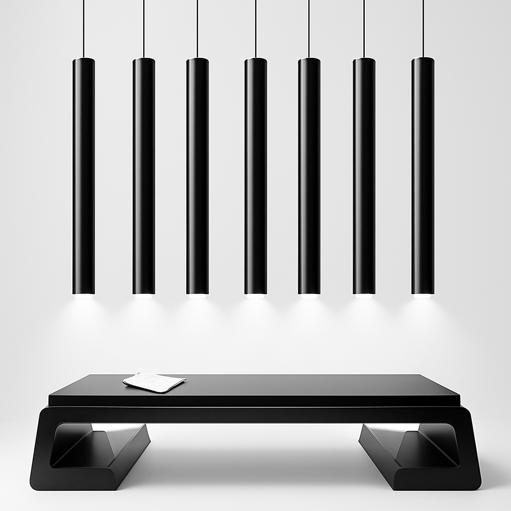 Cilindervormige Hanglamp LED COB 3W Verstelbare Lengte 20 tot 80cm Zwart Modern Designverlichting Eetkamer | Sulvida