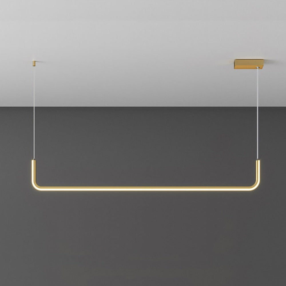 LED Hanglamp Aluminium Lineair 90-150 cm Zwart Goud Dimbaar Moderne Verlichting Eetkamer Bureau Woonkamer | Sulvida