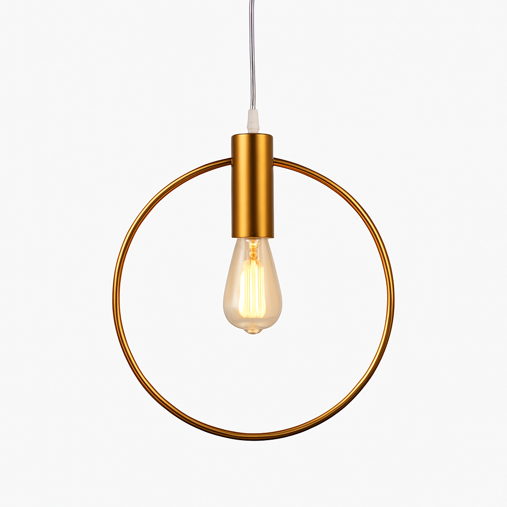 Ronde Hanglamp Goud LED Metaal Modern Design Eetkamer Slaapkamer Woonkamer Sfeerverlichting Elegant Decoratief | Sulvida