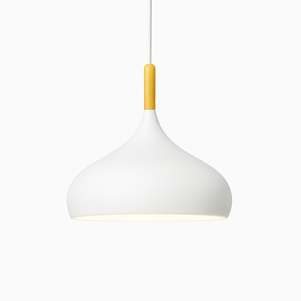 Hanglamp Metaal Kleur met Hout Scandinavisch Design Verstelbaar Snoer Nordic Verlichting Moderne Keuken Eethoek | Sulvida